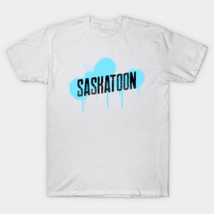 Saskatoon Paint Drip Design T-Shirt